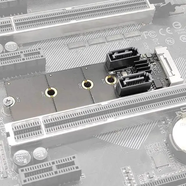 Alt view image 5 of 6 - M.2 (A+E Key) Card NGFF to 2 Ports SATA3.0 / 6G Extention Card Hard Disk Drive-Free JMB582 (Long Version)