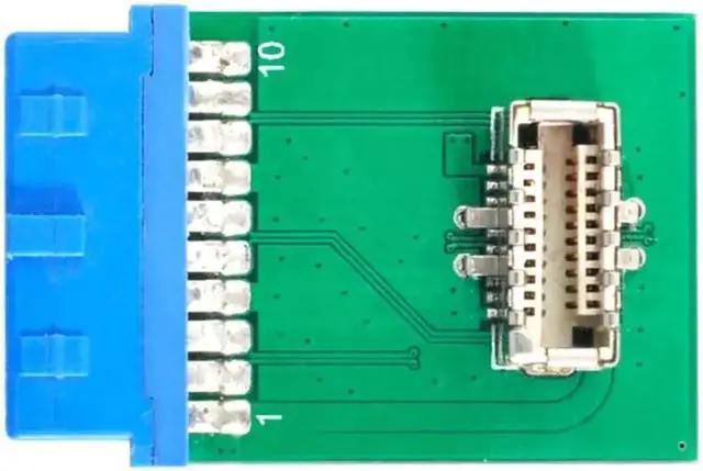 Alt view image 4 of 6 - USB 3.1 Front Panel Socket Key-B Type-E to USB 3.0 20Pin Header Male Extension Adapter for Motherboard UC-309
