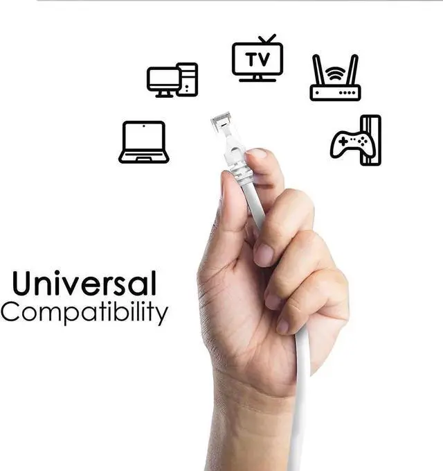 Alt view image 5 of 7 - 100ft / 30M Cat6 Ethernet Cable for Gaming, 100ft. LAN Network Patch Cord Wire -High Speed Internet Cable with Clips, RJ45, 24AWG, 500MHz Connectors for Router Modem, Compatible with PS4 PS5 (Gray)