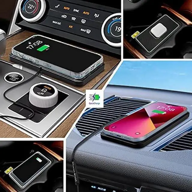 Alt view image 5 of 6 - Wireless Charger, 15W Wireless Car Charger Charging pad Fast Wireless Phone Charger Cell Phone Wireless Charger pad Android Non Slip Wireless Charging mat galaxy21/20S9S10S8Note10 (C1P)