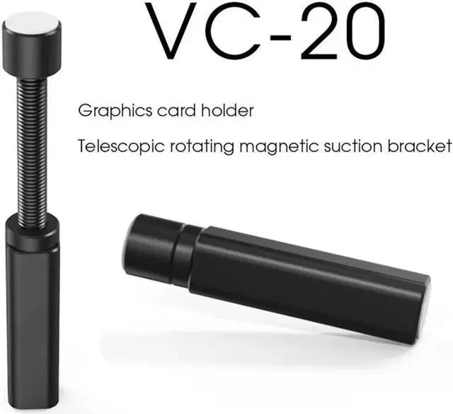 Alt view image 3 of 6 - Desktop Graphics Card GPU Brace Adjustable Aluminum Alloy Video Card Holder Graphics Card Support Jack Telescopic Rotary