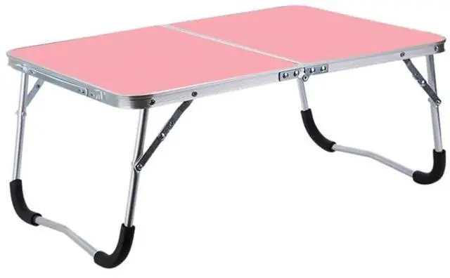 Main image of Rubber Mat Adjustable Portable Laptop Table Folding Stand Computer Reading Desk Bed Tray (Pink)