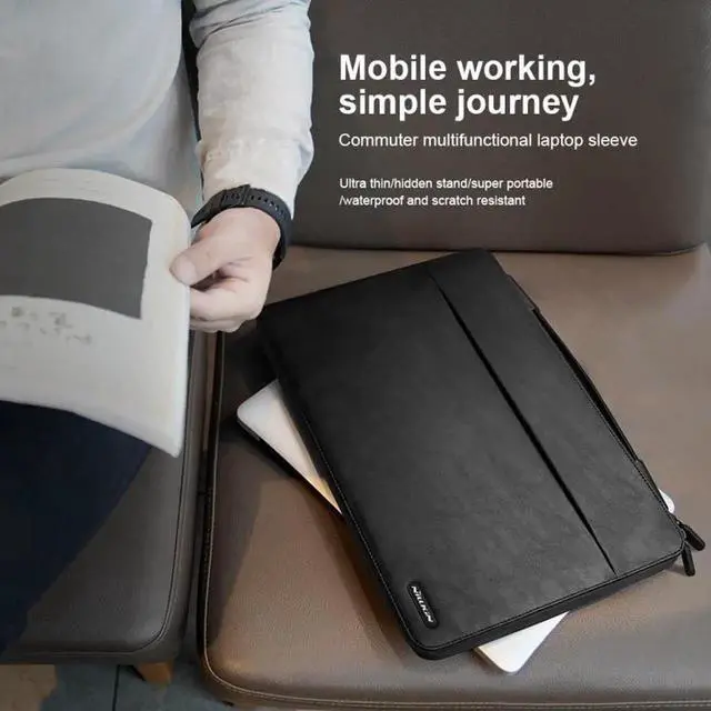 Alt view image 2 of 7 - NILLKIN Multifunctional Laptop Storage Bag Handbag with Holder, Classic Version For 14 inch and Below Laptop For 14 inch and Below Laptop (Black)