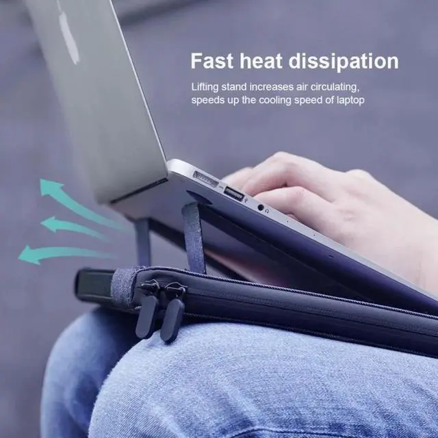 Alt view image 6 of 7 - NILLKIN Multifunctional Laptop Storage Bag Handbag with Holder, Classic Version For 14 inch and Below Laptop For 14 inch and Below Laptop (Black)