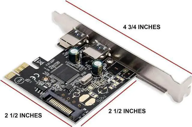 Alt view image 7 of 7 - SD-PEX20158 PCI Express Card x1 with USB 3.0 Type A 2 Ports Super Speed and 15-Pin Power Connector Eltron Chipset