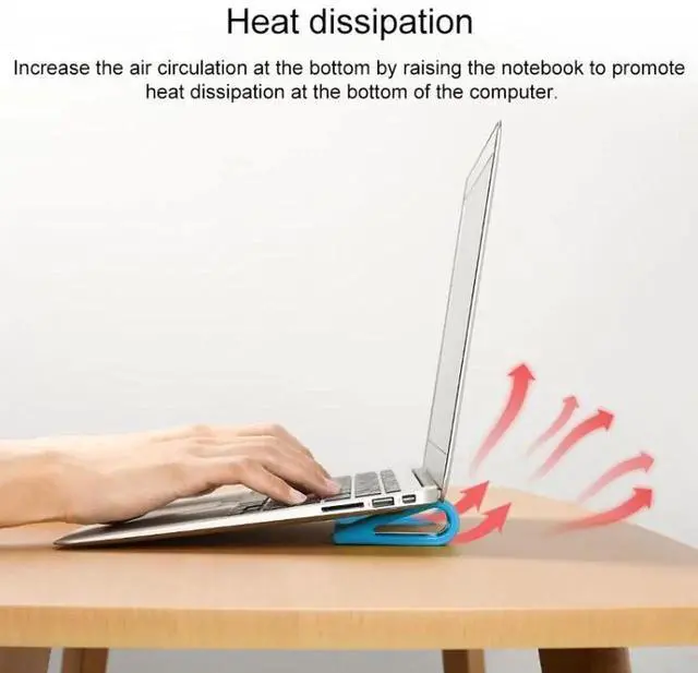 Alt view image 6 of 7 - 2 PCS Simple Notebook Computer Bracket Adjustable Height Increase Heat Dissipation Base Pad Holder (White)