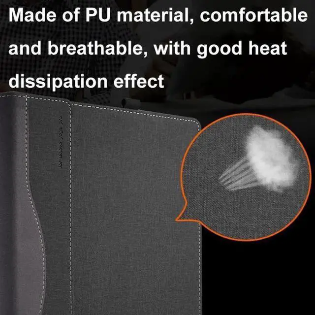 Alt view image 5 of 7 - 13.3 Inch Leather Laptop Anti-Fall Protective Case With Stand For Samsung Galaxy Book Pro 360 (Wine Red)