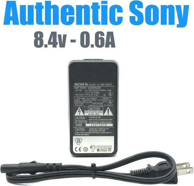 Alt view image 5 of 6 - Genuine AC Adapter Battery Charger SO-NY BC-V615 for Handycam HI-8 Camcorder w/PCord