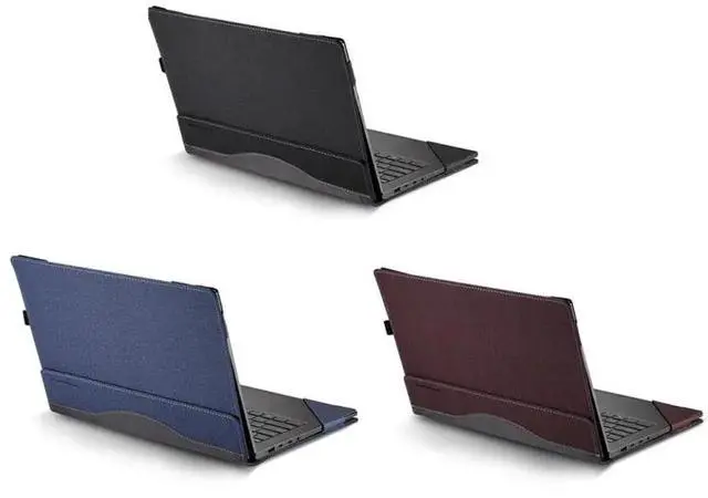 Alt view image 5 of 7 - 15.6 inch Leather Laptop Anti-Fall Protective Case With Stand For Samsung Galaxy Book 2 Pro 360 (Wine Red)