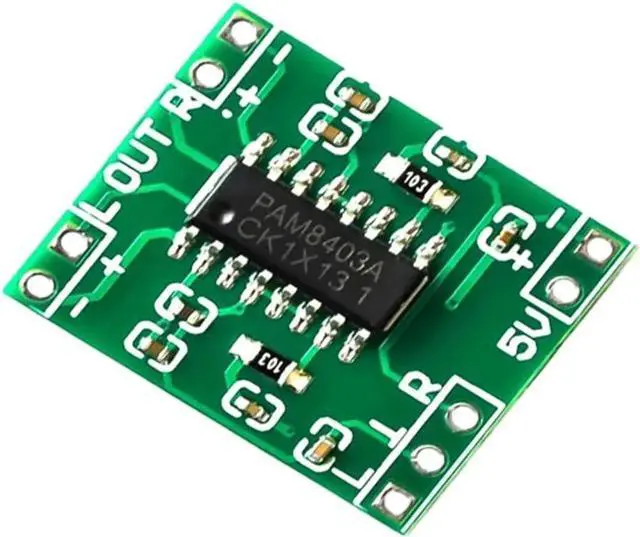 Main image of PAM8403 Mini Power Amplifier Board Module 2.5V-5.5V 2 Channels Super Mini Stereo Audio AMP Board Class D 2x3W for Volume Control