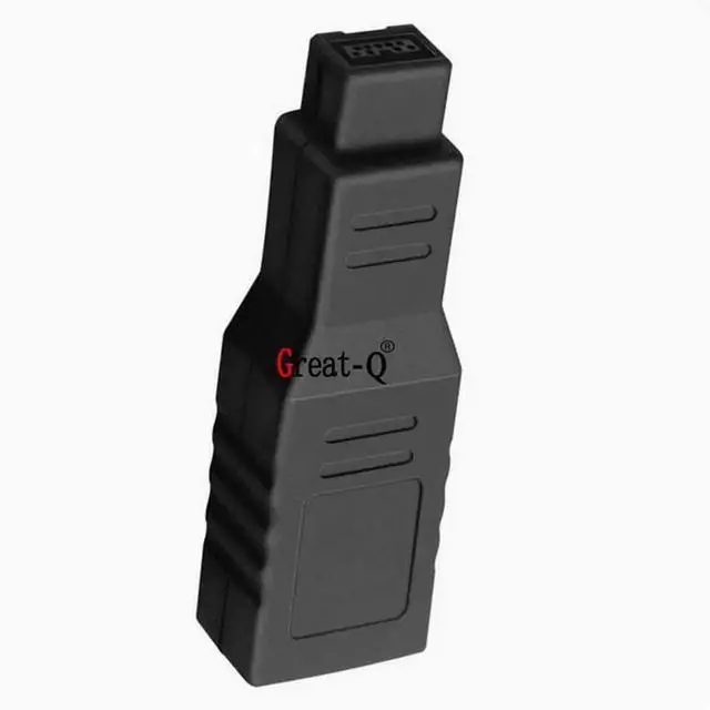 Alt view image 4 of 5 - FireWire 400/800 1394 B adapter 9-pin to 6-pin Firewire 9p revolution 6p female connector