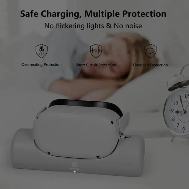 Alt view image 5 of 7 - METORY Charging Dock for Oculus Quest 2, Fast Charging Station with Magnetic Connector & USB C Charging Cable, Oculus Quest 2 Accessories