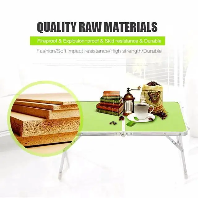 Alt view image 3 of 7 - Plastic Mat Adjustable Portable Laptop Table Folding Stand Computer Reading Desk Bed Tray (Pink)