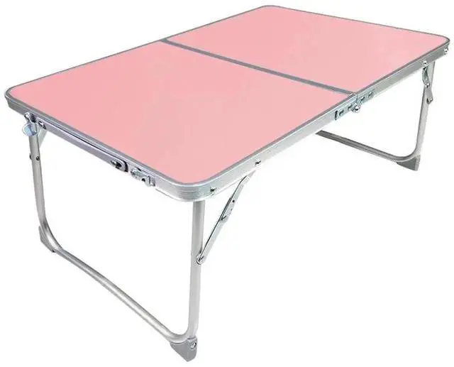 Main image of Plastic Mat Adjustable Portable Laptop Table Folding Stand Computer Reading Desk Bed Tray (Pink)