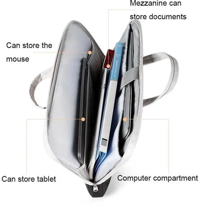 Alt view image 7 of 7 - ST12 Waterproof Portable Laptop Case, Size: 15.6 inches 15.6 inches (Black Gray)