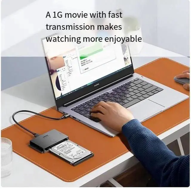 Alt view image 7 of 7 - UGREEN IDE/SATA to USB3.0 Easy drive cable, external desktop hard drive with power supply, 2.5/3.5-inch notebook mechanical ssd solid-state drive, optical drive reader