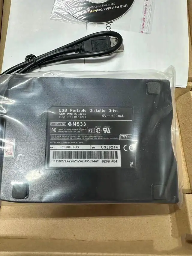 Alt view image 4 of 6 - 1.44Mb 3.5" USB External Portable Floppy Disk Drive Diskette FDD for Laptop PC