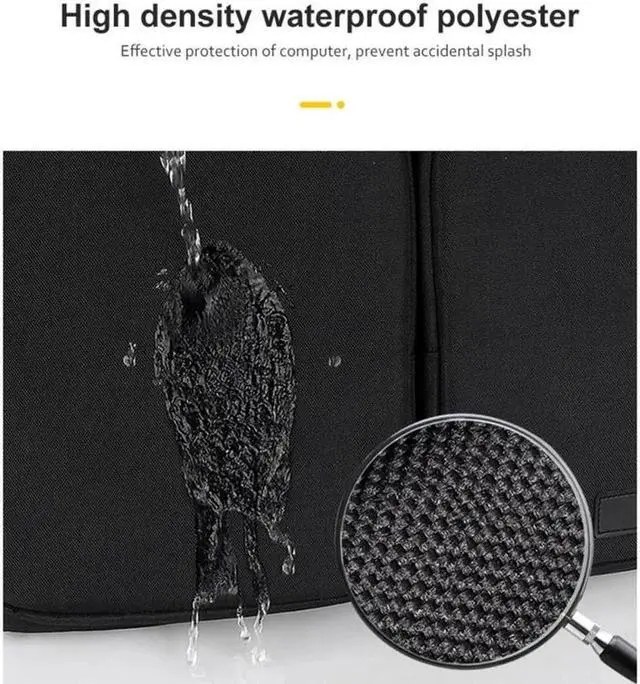 Alt view image 3 of 7 - ST11 Polyester Thickened Laptop Bag with Detachable Shoulder Strap, Size:15.6 inch 15.6 inch (with Strap) (Pink)