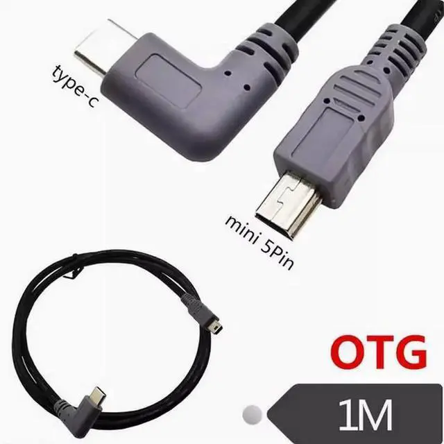 Alt view image 3 of 3 - USB3.1Type-C to mini 5P/Micro USB OTG Copy-to-public charging adapter cable Micro Female to Male