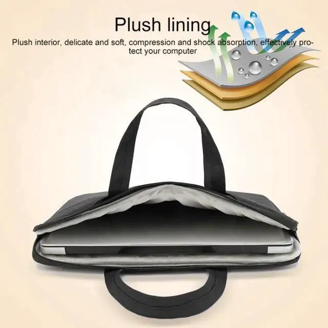 Alt view image 6 of 7 - C510 Waterproof Oxford Cloth Laptop Handbag For 15.4-16 inch Laptops(Black) For 15.4-16 inch Laptops (Grey)