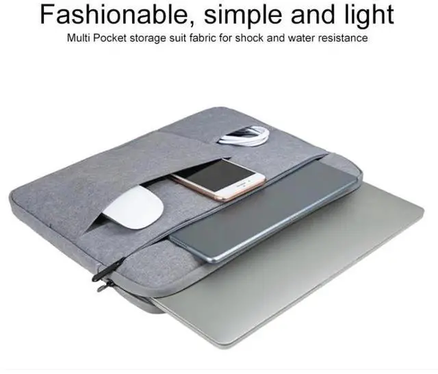 Alt view image 3 of 7 - POFOKO C510 Waterproof Oxford Cloth Laptop Handbag For 12-13 inch Laptops(Black) For 12-13 inch Laptops (Grey)