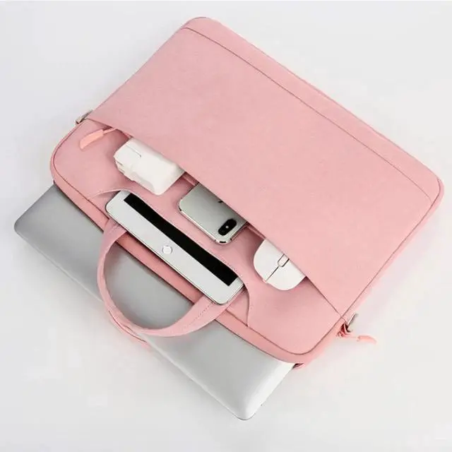 Alt view image 2 of 7 - P510 Waterproof Oxford Cloth Laptop Handbag For 15-16 inch For 15-16 inch (Pink)