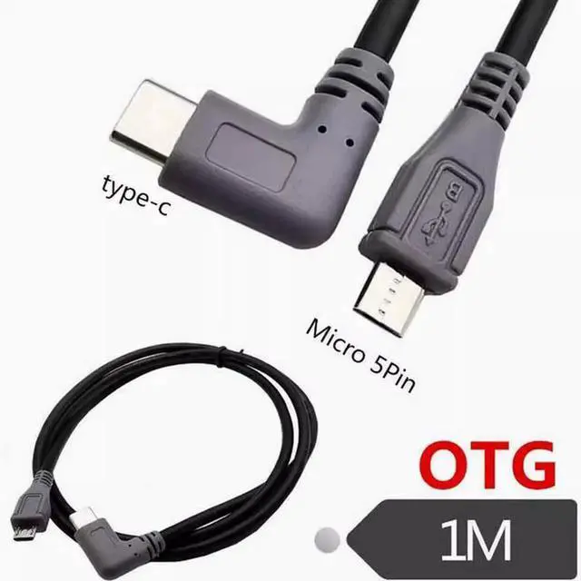 Alt view image 3 of 3 - USB3.1Type-C to mini 5P/Micro USB OTG Copy-to-public charging adapter cable Micro Female to Male