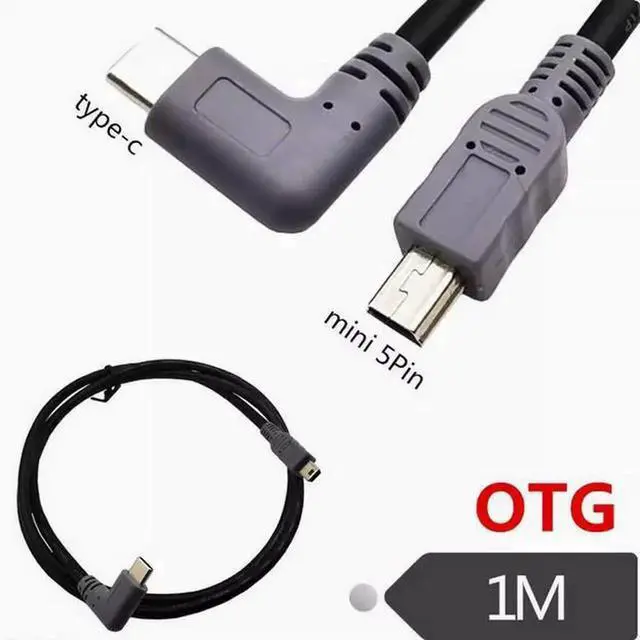 Alt view image 2 of 3 - USB3.1Type-C to mini 5P/Micro USB OTG Copy-to-public charging adapter cable Micro Female to Male