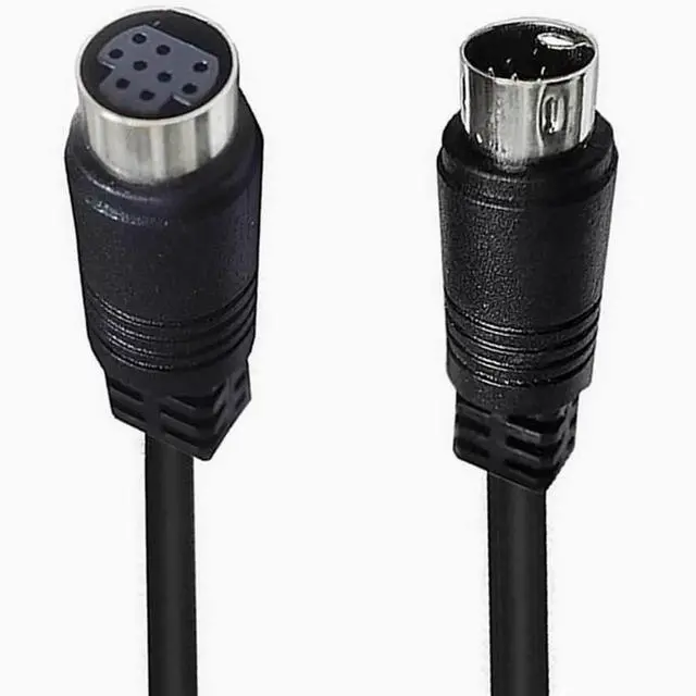 Alt view image 2 of 2 - mini din 9pin 9-pin TV audio cable 9-core S terminal STB color difference cable S-VIDEO 3m Male to Female