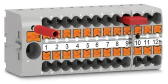 Alt view image 7 of 7 - Phoenix terminal block PTFIX 6/18X2.5-NS35A RD - Distribution panel for wiring