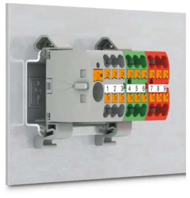 Alt view image 3 of 7 - Phoenix terminal block PTFIX 6/18X2.5-NS35A RD - Distribution panel for wiring