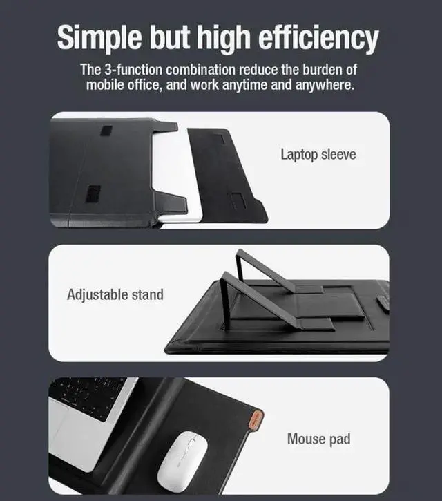 Alt view image 2 of 7 - NILLKIN Multifunctional Laptop Portable Bag with Holder for 15.6-16.1 inch (Blue) Black