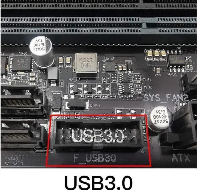 Alt view image 4 of 6 - USB 3.0 (3.1 Gen 2) Internal (19-Pin) Header to USB 3.1/3.2 Type-C (20-Pin) A-Key Front Panel Adapter