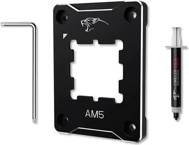 Main image of CPU Contact Frame Anti-Bending Buckle for AMD AM5 Aluminum Corrector Bracket Holder,AM5 Full-fit Fixed Non-Marking Mounter Fixing Frame, CPU Cooler Standard for X670 B650,Black