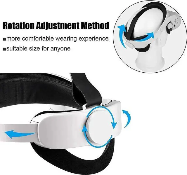 Alt view image 7 of 7 - Oculus Quest 2 Head Strap, Adjustable Elite Strap for Oculus Quest 2, Replacement Oculus Quest 2 Head Strap for Enhanced Support and Reduce Head Pressure Comfortable Touch in VR