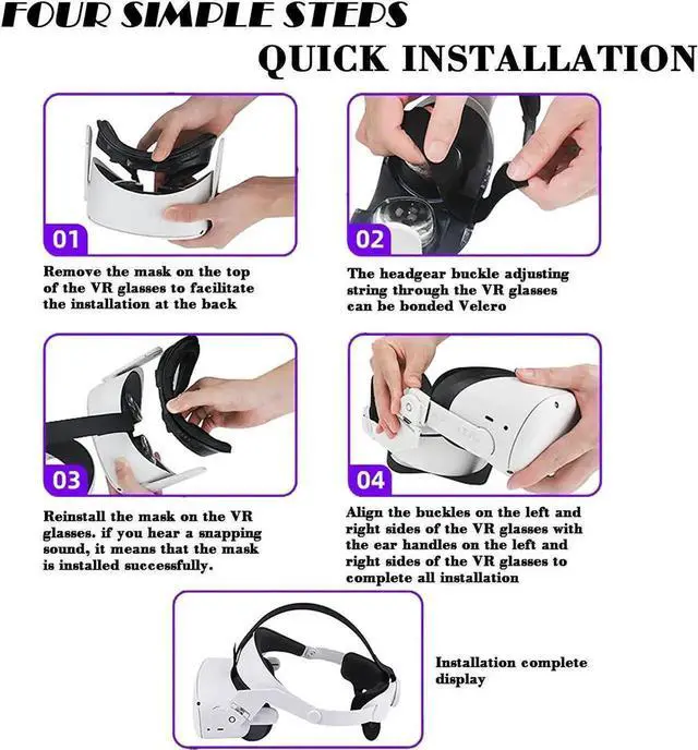 Alt view image 2 of 7 - Oculus Quest 2 Head Strap, Adjustable Elite Strap for Oculus Quest 2, Replacement Oculus Quest 2 Head Strap for Enhanced Support and Reduce Head Pressure Comfortable Touch in VR