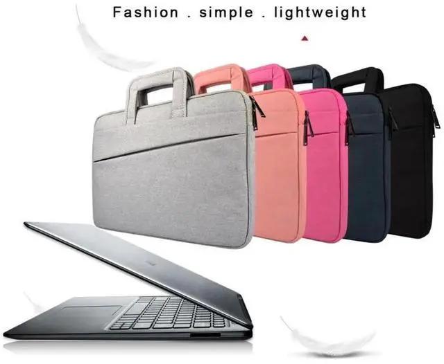 Alt view image 5 of 7 - ST03S 15.6 inch Universal Double Side Pockets Wearable Oxford Cloth Soft Handle Portable Laptop Tablet Bag (Space Gray)