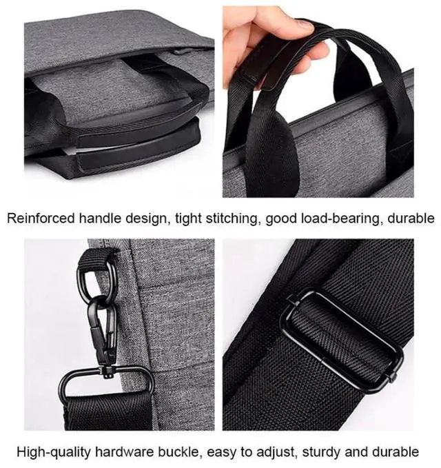 Alt view image 3 of 7 - ST09 Portable Single-shoulder Laptop Bag, Size: 13.3 inches 13.3 inches (Gray with Shoulder Strap)