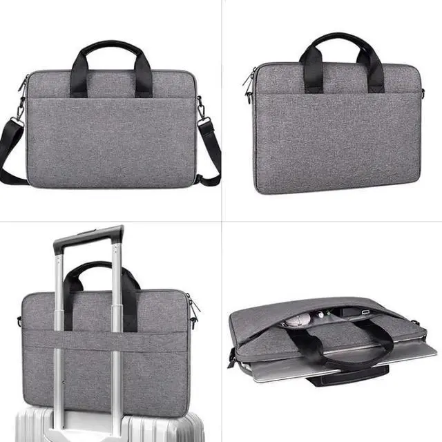 Alt view image 6 of 7 - ST09 Portable Single-shoulder Laptop Bag, Size: 13.3 inches 13.3 inches (Gray with Shoulder Strap)