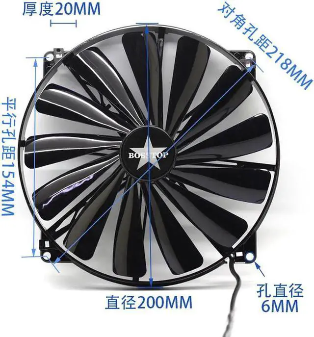 Alt view image 3 of 4 - 20cm 5V ultra quiet USB Fan 20020 DIY notebook base fan