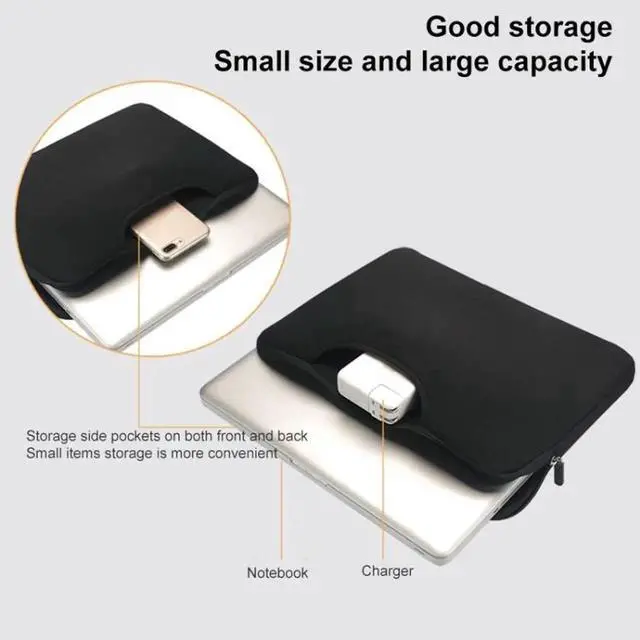 Alt view image 5 of 7 - 13.3 inch Portable Air Permeable Handheld Sleeve Bag for MacBook Air / Pro, and other Laptops, Size: 34x25.5x2.5cm (Green)