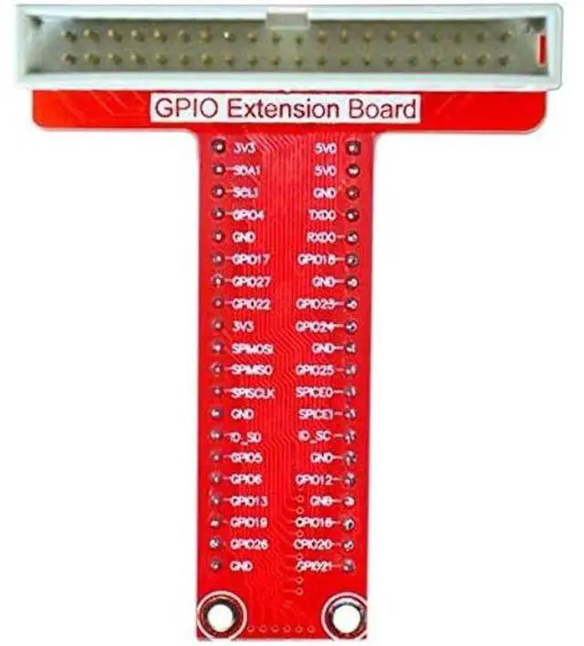 Alt view image 3 of 6 - GPIO Breakout Expansion Kit Compatible with Raspberry Pi, T-Type Expansion Board, Female - Male Rainbow Ribbon Cable