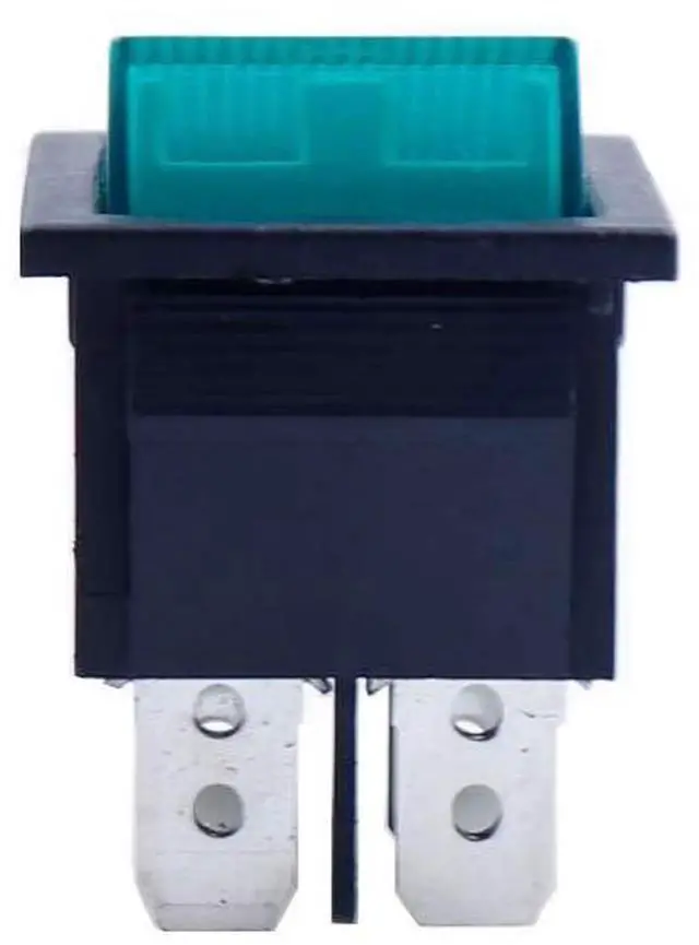Alt view image 2 of 5 - 4PCS KCD4 Square Rocker Switch with Light 4Pin ON/Off 2-Position DPST Rocker Boat Switch 16A/20A AC 250V/125V for Car, Motorcycle (Green)