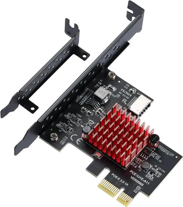 Main image of Goldendisk Pcie USB Card,PCI-E 1X to USB3.1 A-Key Gen2 Front Type-C Expansion Card,10Gbps Type-E Internal Front Panel Connector Riser Card,PCI Express 3.0 X1 Adapter for Desktop PCs (ASM3142)