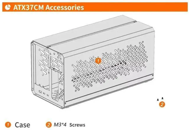Alt view image 2 of 6 - OCuLink Thunderbolt3/4 USB4 Chassis External Graphics Card GPU Dock PCIE 4.0 TH3P4G3 OCuP4v2 Metal Frame Case ATX37 Case,1 * ATX37CM Case