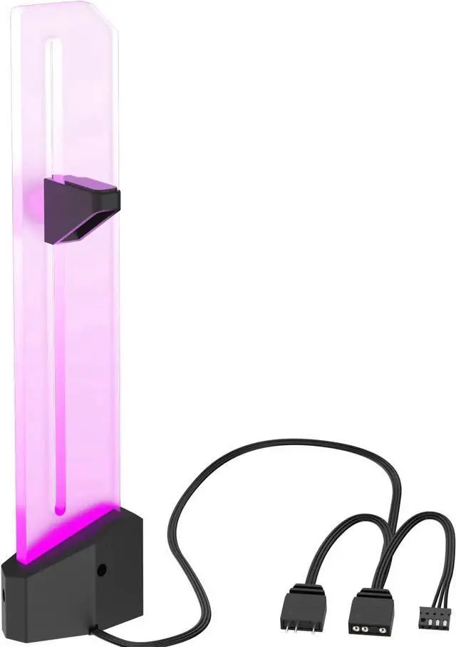 Main image of ARGB GPU Support Bracket, 5V 3 Pin RGB GPU Stand Holder, Anti Sag GPU Bracket, Graphics Card Support with Height Adjustable and Bottom Magnetic 35 to 172mm for Computer