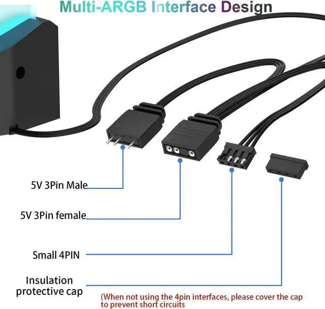 Alt view image 5 of 5 - ARGB GPU Support Bracket, 5V 3 Pin RGB GPU Stand Holder, Anti Sag GPU Bracket, Graphics Card Support with Height Adjustable and Bottom Magnetic 35 to 172mm for Computer