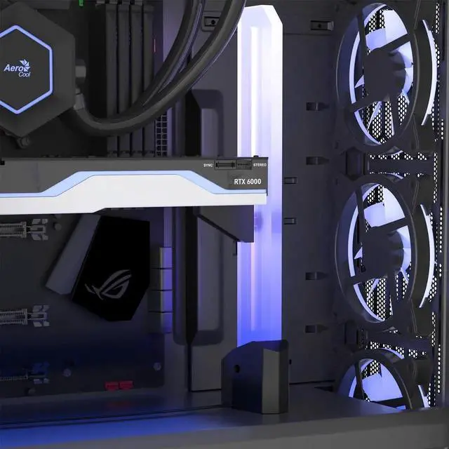 Alt view image 2 of 5 - ARGB GPU Support Bracket, 5V 3 Pin RGB GPU Stand Holder, Anti Sag GPU Bracket, Graphics Card Support with Height Adjustable and Bottom Magnetic 35 to 172mm for Computer