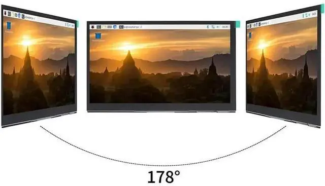 Alt view image 3 of 6 - 7 inch Touchscreen Monitor LCD HDMI Display Monitor 1024x600 HD IPS HDMI Display Compatible with Raspberry Pi 3B+/4B with Stand-H Drive-Free