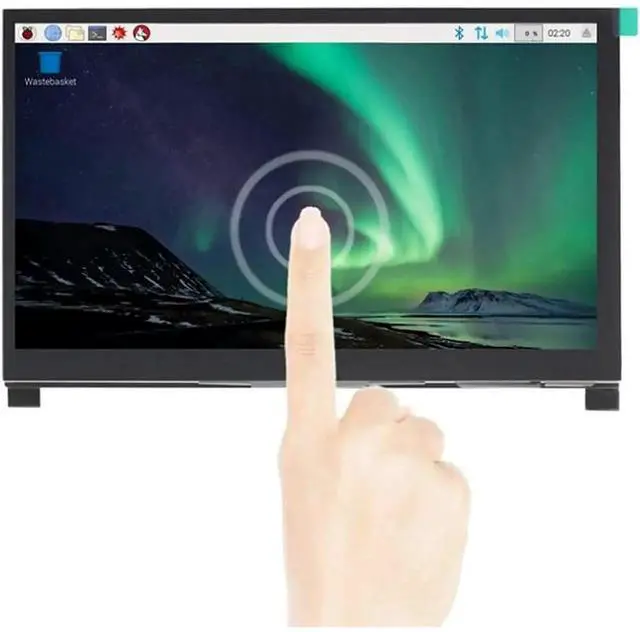 Alt view image 5 of 6 - 7 inch Touchscreen Monitor LCD HDMI Display Monitor 1024x600 HD IPS HDMI Display Compatible with Raspberry Pi 3B+/4B with Stand-H Drive-Free